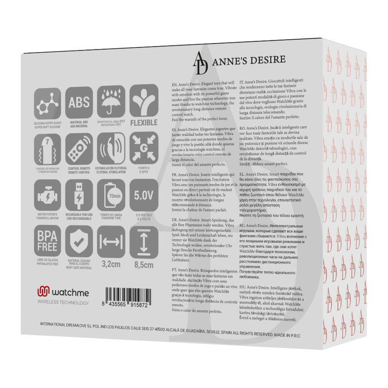 ANNE'S DESIRE - DUAL PLEASURE TECNOLOG A WATCHME SCHWARZ