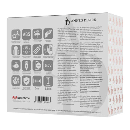 ANNE'S DESIRE - CALCINHA PRAZER TECNOLOG A WATCHME BLACK