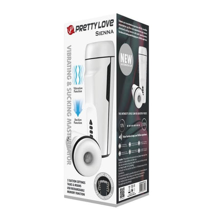 PRETTY LOVE - MASTURBADOR MASCULINO SIENNA COM VIBRAÇÃO. VOZ E SUCÇÃO