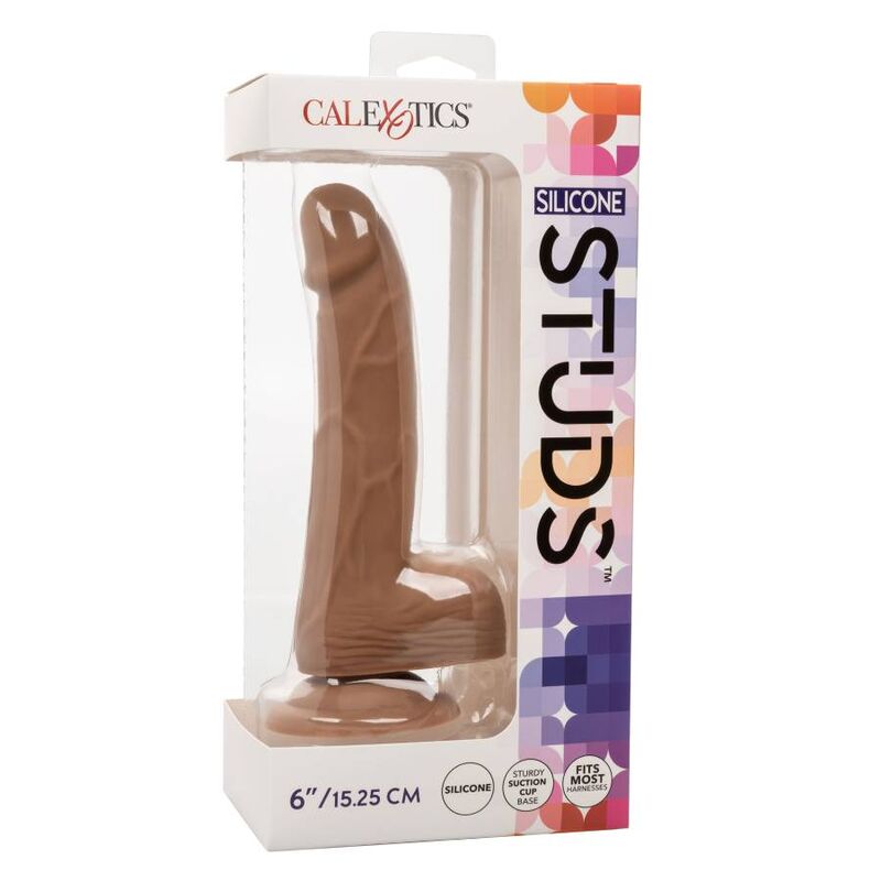 CALEXOTICS - SILICONE STUDS 15,24 CM MARROM