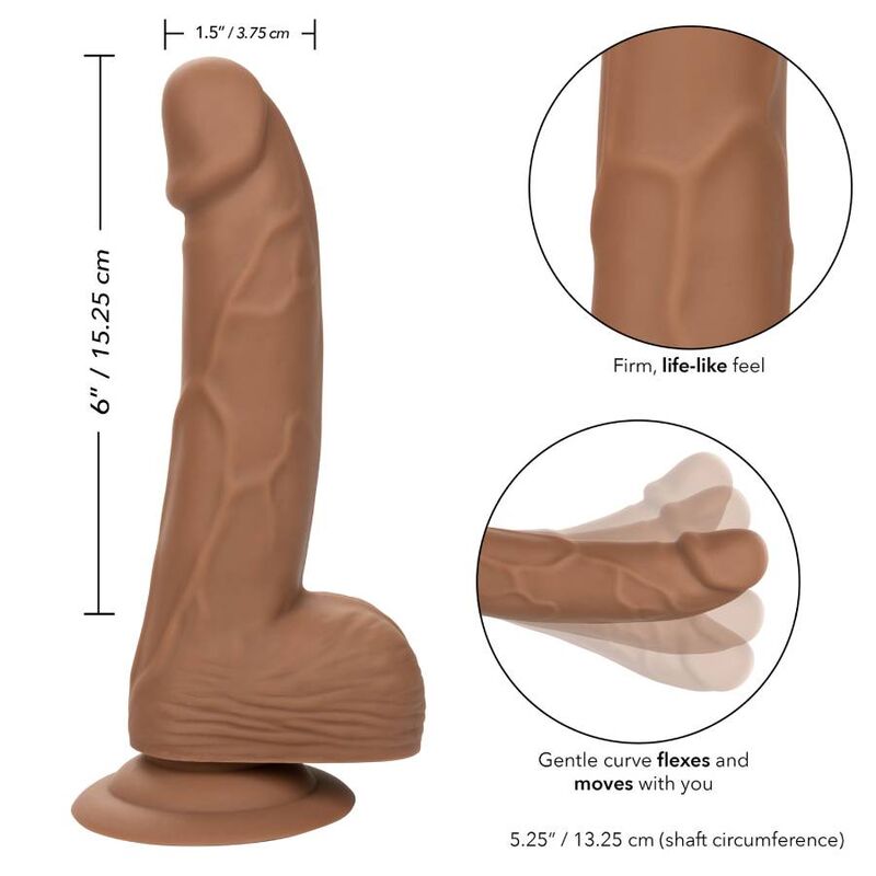 CALEXOTICS - SILICONE STUDS 15,24 CM MARROM