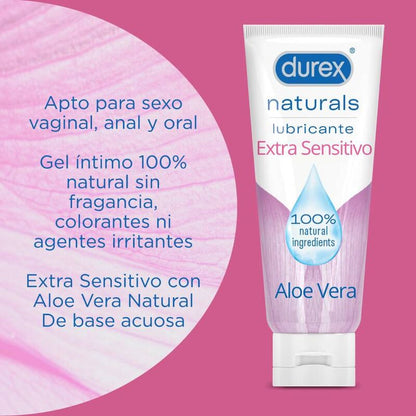 DUREX - LUBRIFICANTE EXTRA SENSÍVEL NATURALS 100 ML