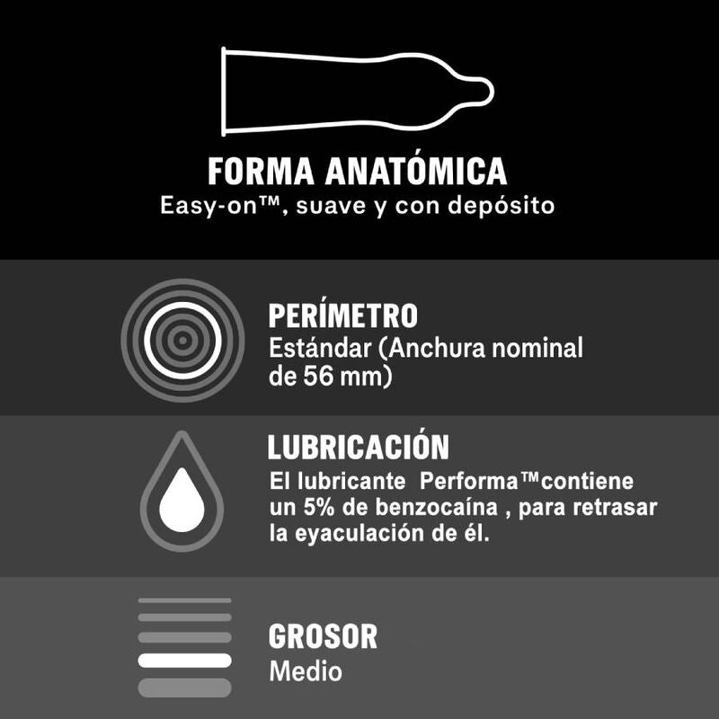 DUREX - PLEASURE PROLONGED DELAYED 12 UNIDADES