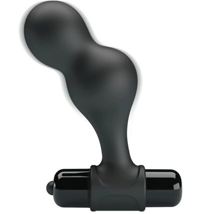 MR PLAY - PLUG ANAL VIBRADOR SILICONE PRETO