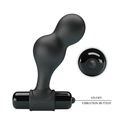 MR PLAY - PLUG ANAL VIBRADOR SILICONE PRETO