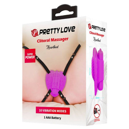 PRETTY LOVE - HEARTBEAT CLITORIS MASSAGER 10 MODOS DE VIBRAÇÃO ROXO