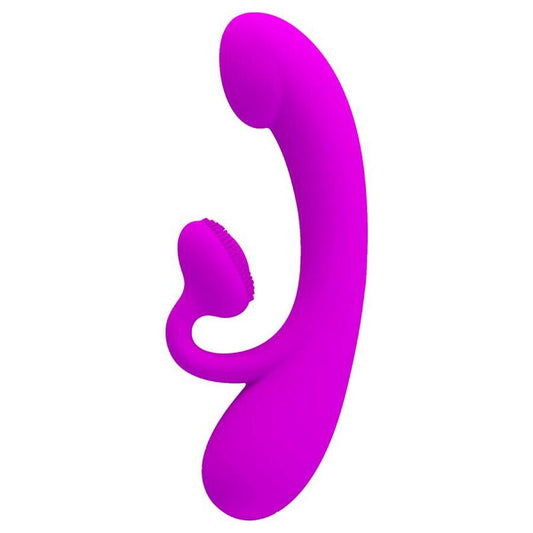 PRETTY LOVE - VIBRADOR SINCERO E SUCKER DE CLITÓRIS SILICONE ROXO