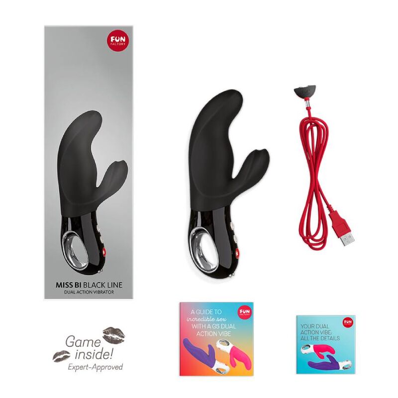 FUN FACTORY - MISS BI RABBIT VIBRATOR SCHWARZE LINIE