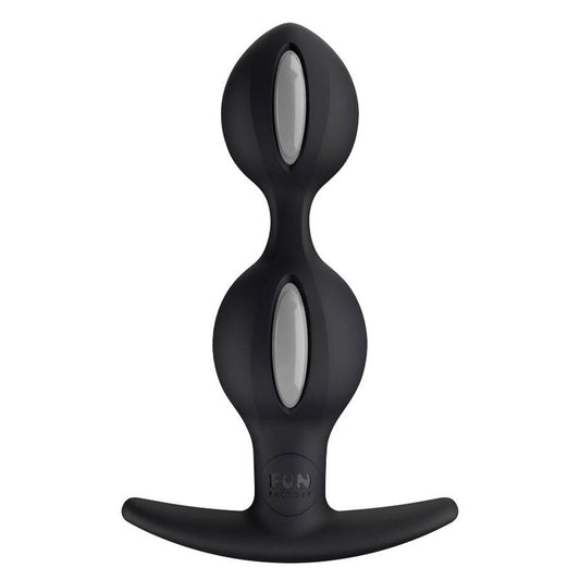 FUN FACTORY - B BALLS DUO PLUG ANAL COM MOTION CINZA PRETO