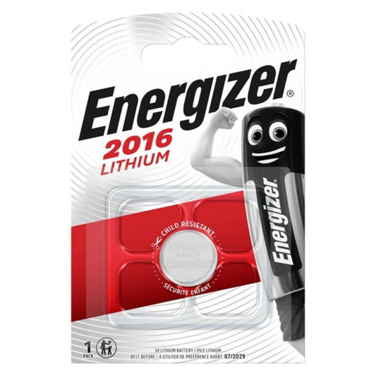ENERGIZER - BATERIA LÍTIO BOTÃO CR2016 3V 1 UNIDADE