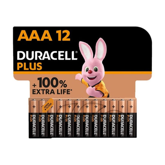 DURACELL - PLUS POWER 100 PILHA ALCALINA AAA LR03 12 UNIDADES