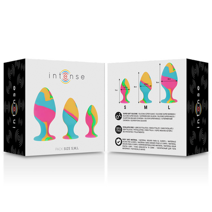 INTENSO - CONJUNTO DE PLUGUES DE SILICONE MULTICOLOR