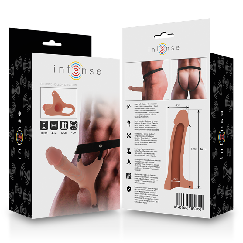 INTENSO - ARREIO OCO COM DILDO DE SILICONE 16 X 3,5 CM