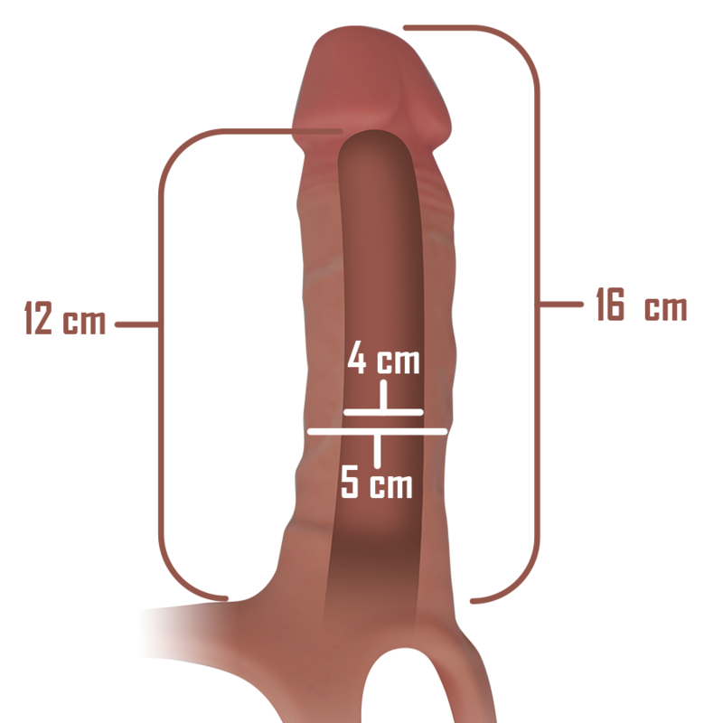 INTENSO - ARREIO OCO COM DILDO DE SILICONE 16 X 3,5 CM