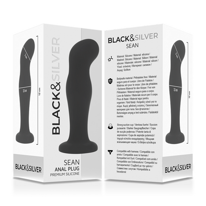 PRETO&amp;PRATA - SEAN PLUG ANAL PREMIUM SILICONE PRETO