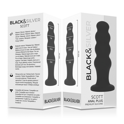 PRETO&amp;PRATA - SCOTT PREMIUM SILICONE ANAL PLUG PRETO