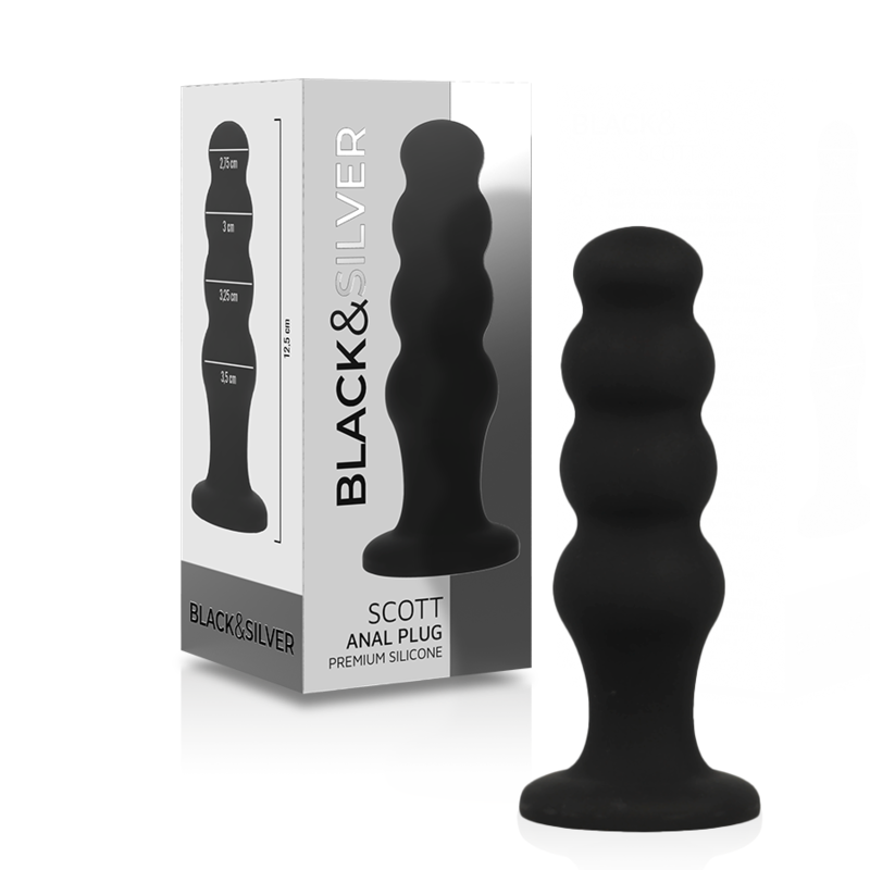PRETO&amp;PRATA - SCOTT PREMIUM SILICONE ANAL PLUG PRETO