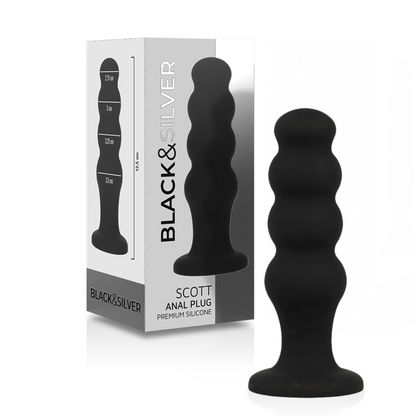 PRETO&amp;PRATA - SCOTT PREMIUM SILICONE ANAL PLUG PRETO