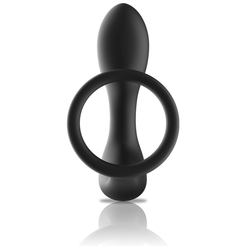 BLACK&amp;SILVER - MASSAGEADOR ANAL COM CONTROLE REMOTO RECARREGÁVEL SILICONE PRETO