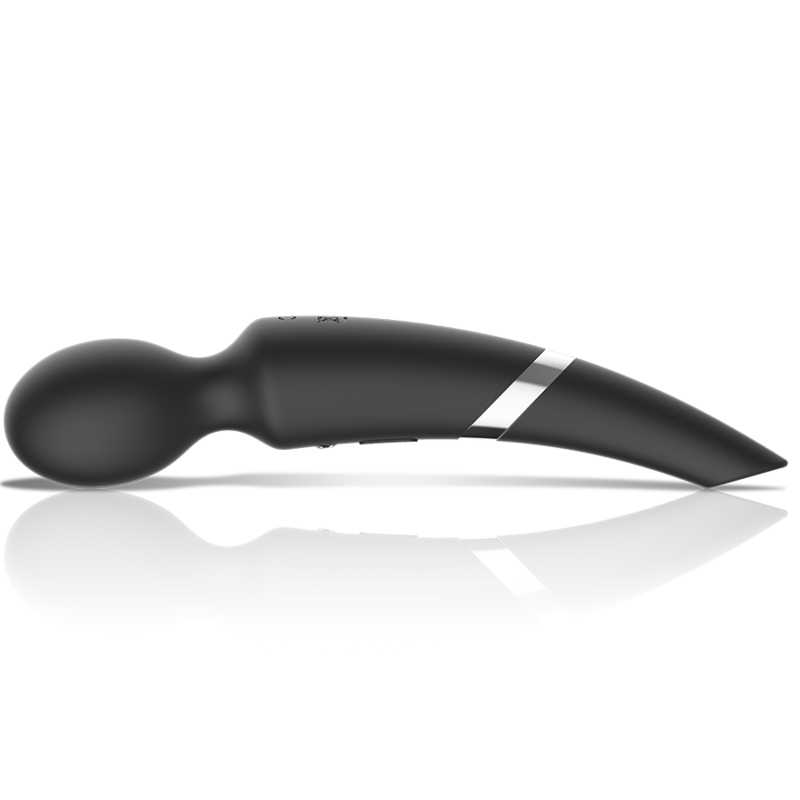 BLACK&amp;SILVER - BECK MASSAGEADOR DE SILICONE RECARREGÁVEL E SUCÇÃO PRETO