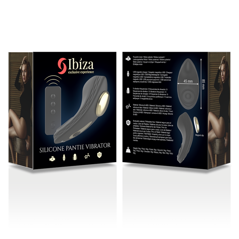 IBIZA - VIBRADOR DE CALCINHA DE SILICONE COM CONTROLE REMOTO