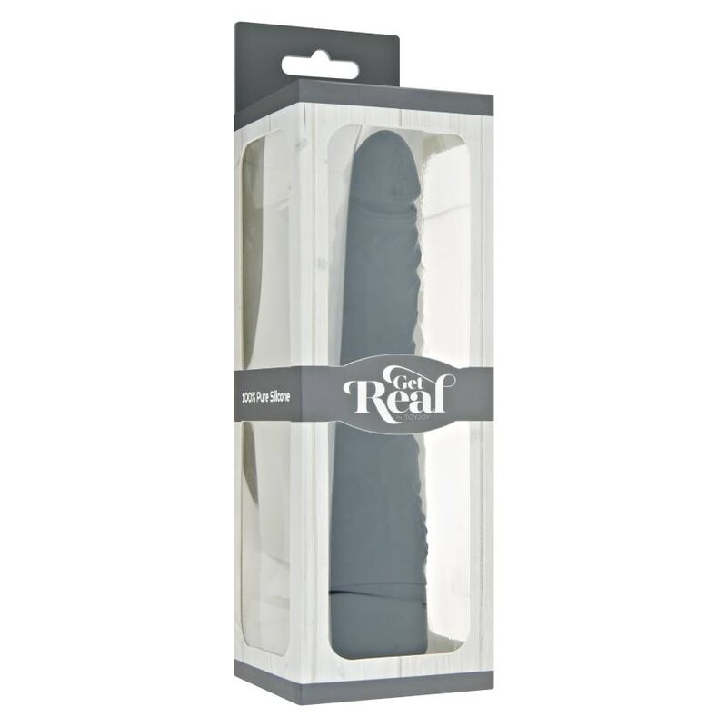 GET REAL - KLASSISCHER SLIM-VIBRATOR SCHWARZ