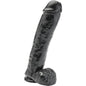 GET REAL - DILDO 28 CM COM BOLAS PRETO
