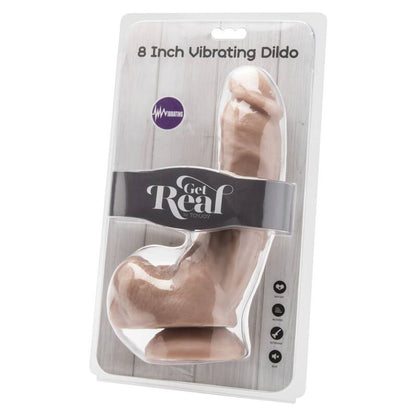 GET REAL - DILDO 20,5 CM COM BOLAS VIBRADOR SKIN
