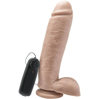 GET REAL - DILDO 25,5 CM COM BOLAS VIBRADOR SKIN