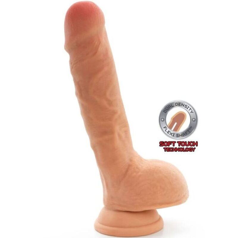 SEJA REAL - DUAL DENSITY DILDO 25,5 CM BOLAS PELE