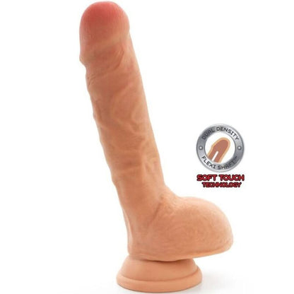 SEJA REAL - DUAL DENSITY DILDO 25,5 CM BOLAS PELE