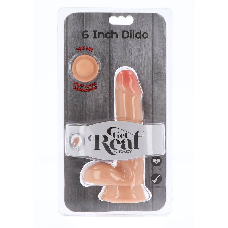 SEJA REAL - DILDO DE DUPLA DENSIDADE 17 CM BOLAS PELE