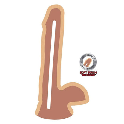SEJA REAL - DILDO DE DUPLA DENSIDADE 17 CM BOLAS PELE