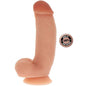 SEJA REAL - DILDO DE SILICONE 18 CM COM PELE DE BOLAS