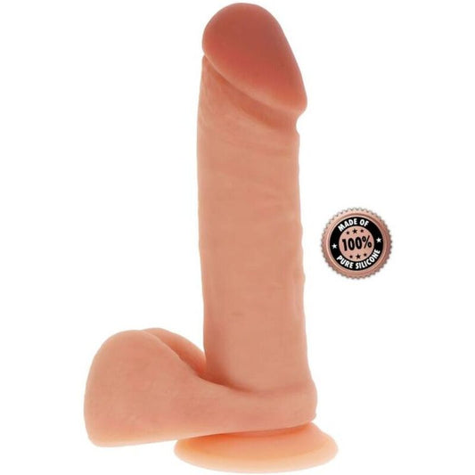 GET REAL - DILDO DE SILICONE 20,5 CM COM PELE DE BOLAS