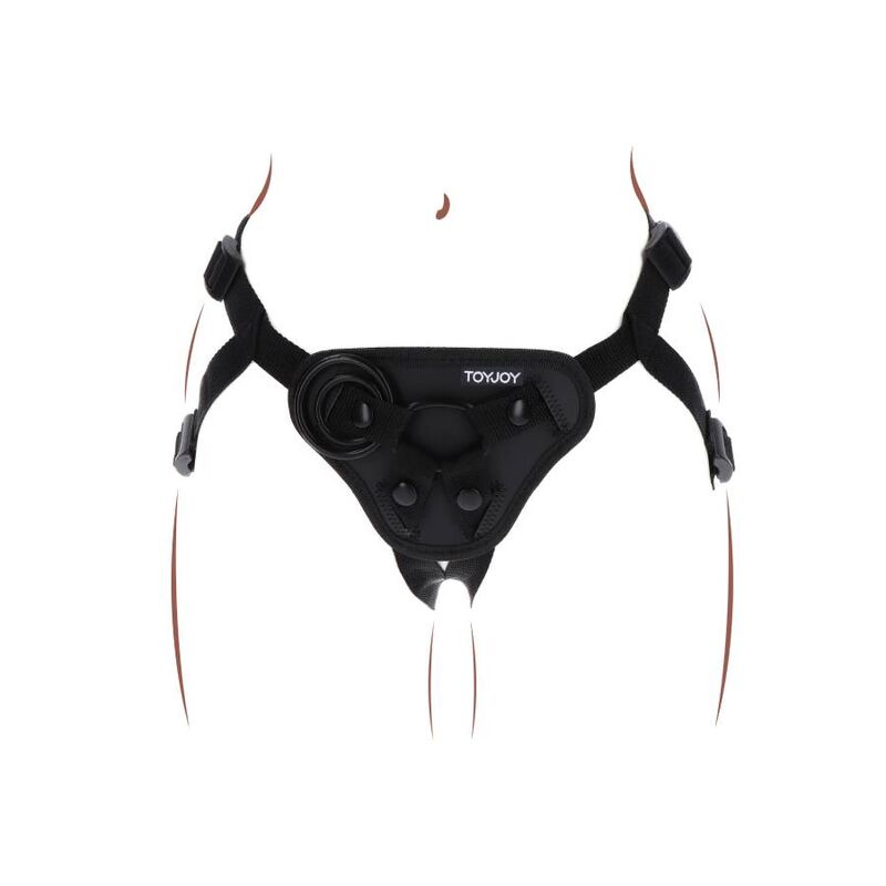 SEJA REAL - ARNÊS COM STRAP-ON PRETO