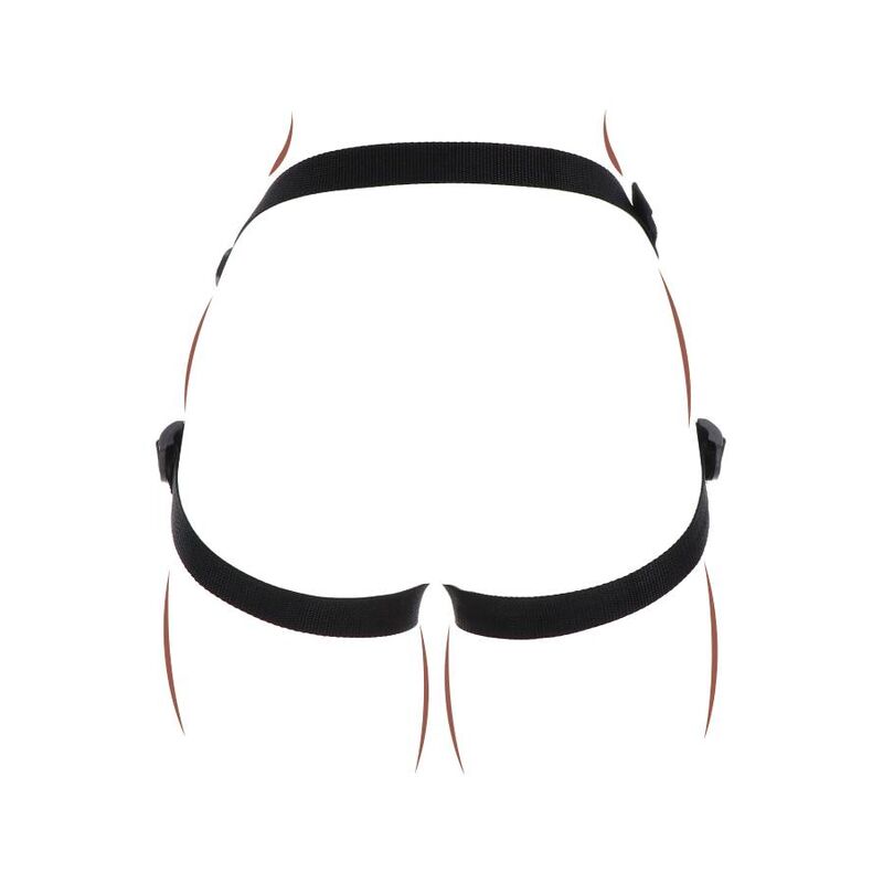 SEJA REAL - ARNÊS DE RENDA COM STRAP-ON ROXO