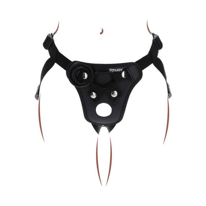 SEJA REAL - ARNÊS DE PRAZER COM STRAP-ON PRETO