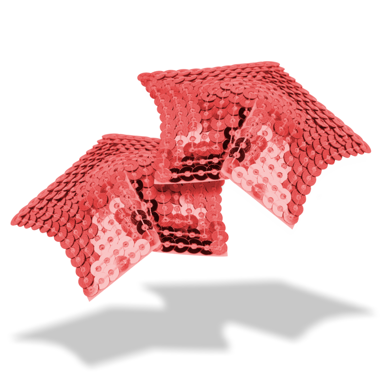 OHMAMA FETISH - CAPAS DE MAMILOS COM ESTRELA DE LANTEJOULAS VERMELHAS