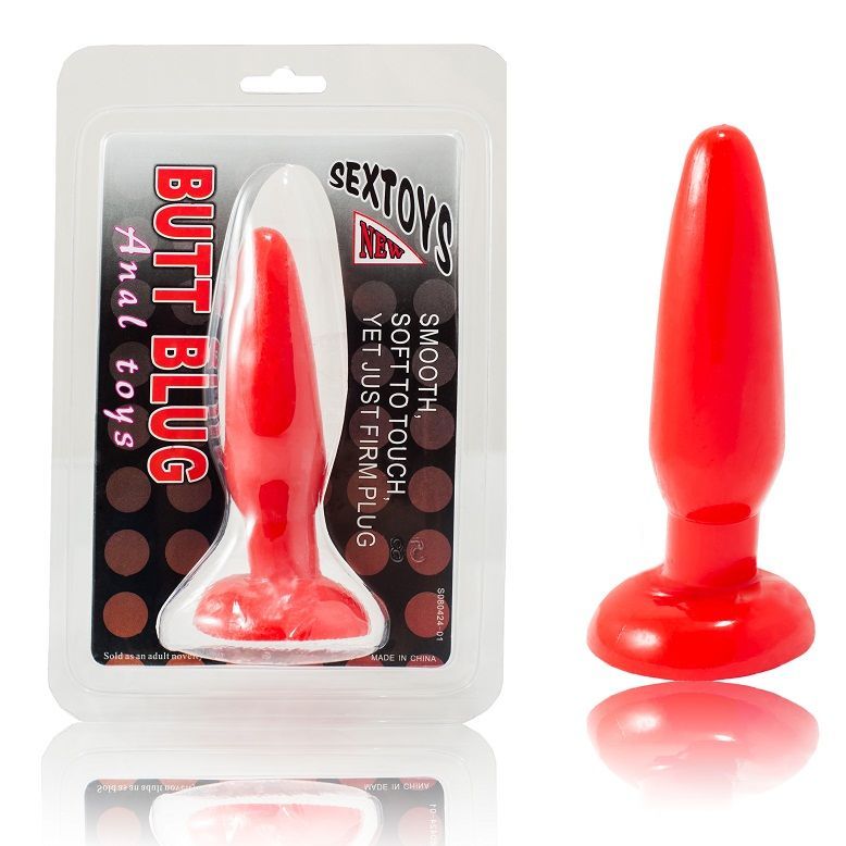 BAILE - PLUG ANAL VERMELHO PEQUENO 15 CM