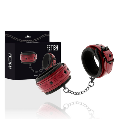 FETISH SUBMISSIVE DARK ROOM - ALGEMAS DE COURO VEGANAS NO TORNOZELO COM FORRO DE NEOPRENE