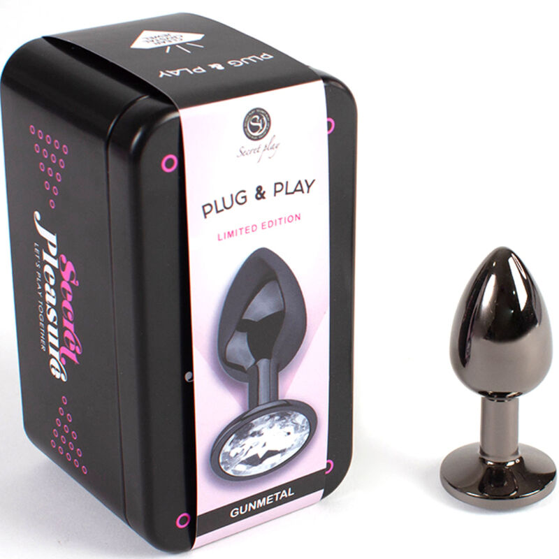 SECRETPLAY - PLUG ANAL DE METAL ARMADO TAMANHO PEQUENO 7 CM