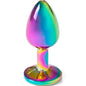 SECRETPLAY - PLUG ANAL DE METAL RAINBOW TAMANHO PEQUENO 7 CM