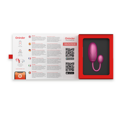 ONINDER - TOKYO VIBRATING EGG ROSA 7,5 X 3,2 CM APLICATIVO GRATUITO