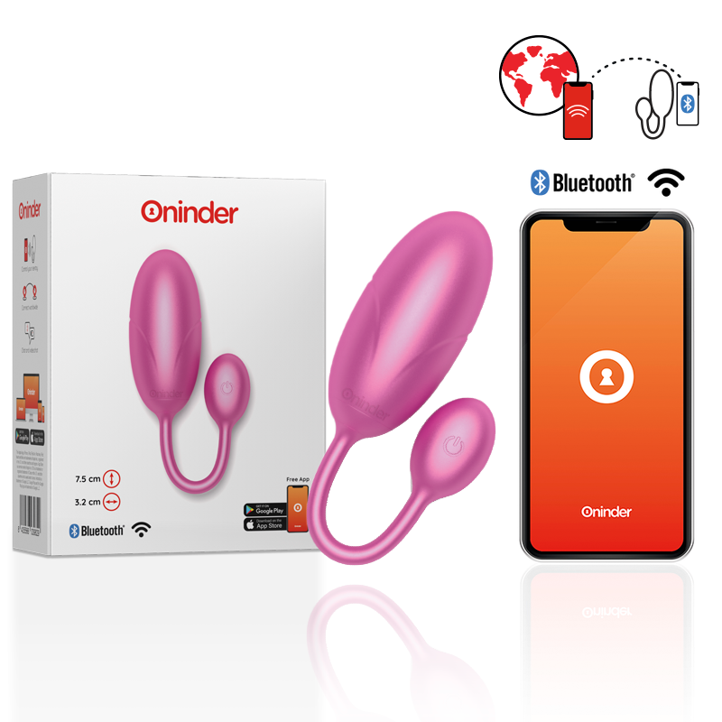 ONINDER - TOKYO VIBRATING EGG ROSA 7,5 X 3,2 CM APLICATIVO GRATUITO