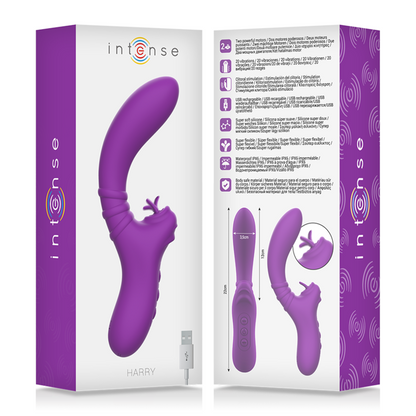 INTENSE - FLEXIBLER VIBRATOR HARRY MIT LILA ZUNGE