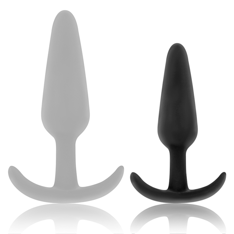 BLACK&amp;SILVER - PLUG ANAL DE SILICONE HANSEL COM ALÇA PEQUENA