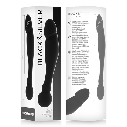 BLACK&amp;SILVER - KARL G-POINT DILDO ESTIMULANTE 18 CM