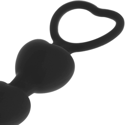 BLACK&amp;SILVER - MILA CORRENTE ANAL DE CORAÇÕES 18 CM