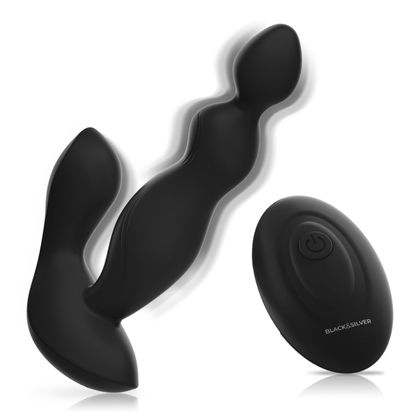 BLACK&amp;SILVER - CORA ANAL PLUG SILICONE CONTROLE REMOTO